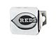 Hitch Cover with Cincinnati Reds Logo; Chrome (Universal; Some Adaptation May Be Required)