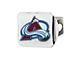 Hitch Cover with Colorado Avalanche Logo; Chrome (Universal; Some Adaptation May Be Required)