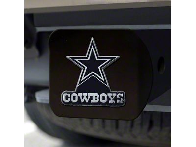 Hitch Cover with Dallas Cowboys Logo; Black (Universal; Some Adaptation May Be Required)