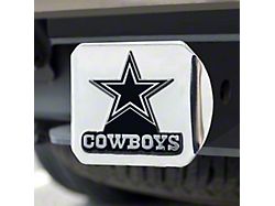 Hitch Cover with Dallas Cowboys Logo; Chrome (Universal; Some Adaptation May Be Required)