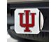 Hitch Cover with Indiana University Logo; Chrome (Universal; Some Adaptation May Be Required)