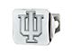 Hitch Cover with Indiana University Logo; Chrome (Universal; Some Adaptation May Be Required)
