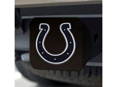 Hitch Cover with Indianapolis Colts Logo; Black (Universal; Some Adaptation May Be Required)