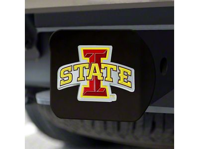Hitch Cover with Iowa State University Logo; Red (Universal; Some Adaptation May Be Required)