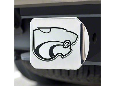 Hitch Cover with Kansas State University Logo; Chrome (Universal; Some Adaptation May Be Required)