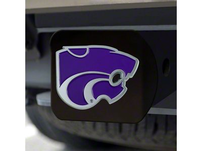 Hitch Cover with Kansas State University Logo; Purple (Universal; Some Adaptation May Be Required)