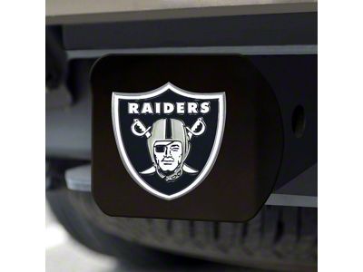 Hitch Cover with Las Vegas Raiders Logo; Black (Universal; Some Adaptation May Be Required)