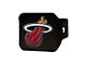 Hitch Cover with Miami Heat Logo; Black (Universal; Some Adaptation May Be Required)