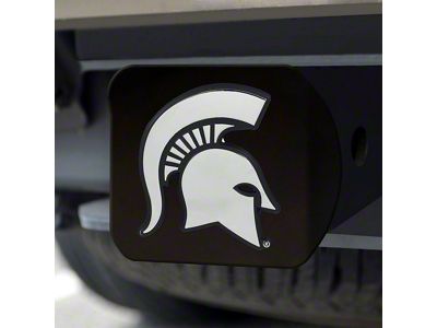 Hitch Cover with Michigan State University Logo; Green (Universal; Some Adaptation May Be Required)