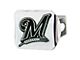 Hitch Cover with Milwaukee Brewers Logo; Chrome (Universal; Some Adaptation May Be Required)