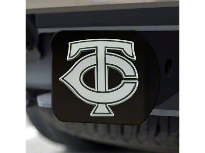 Hitch Cover with Minnesota Twins Logo; Black (Universal; Some Adaptation May Be Required)