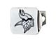 Hitch Cover with Minnesota Vikings Logo; Chrome (Universal; Some Adaptation May Be Required)