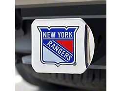 Hitch Cover with New York Rangers Logo; Chrome (Universal; Some Adaptation May Be Required)