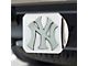Hitch Cover with New York Yankees Logo; Chrome (Universal; Some Adaptation May Be Required)