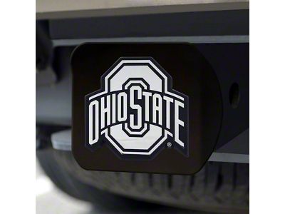 Hitch Cover with Ohio State University Logo; Red (Universal; Some Adaptation May Be Required)