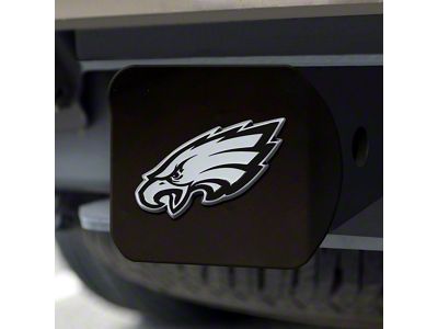 Hitch Cover with Philadelphia Eagles Logo; Black (Universal; Some Adaptation May Be Required)