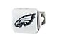Hitch Cover with Philadelphia Eagles Logo; Chrome (Universal; Some Adaptation May Be Required)
