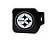 Hitch Cover with Pittsburgh Steelers Logo; Black (Universal; Some Adaptation May Be Required)