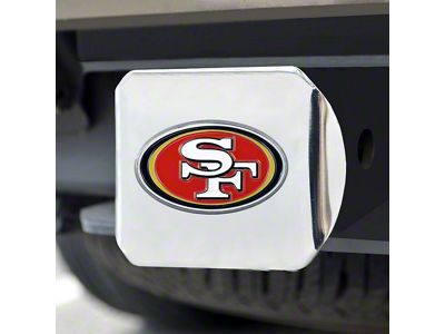 Hitch Cover with San Francisco 49ers Logo; Red (Universal; Some Adaptation May Be Required)