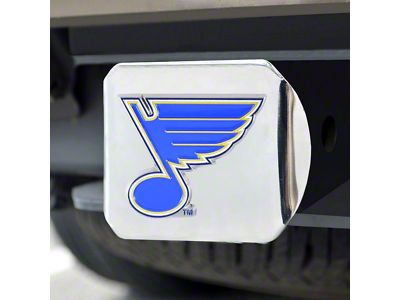 Hitch Cover with St. Louis Blues Logo; Chrome (Universal; Some Adaptation May Be Required)