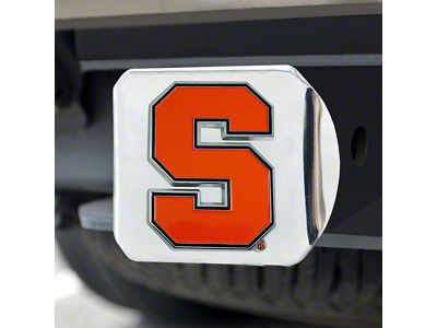 Hitch Cover with Syracuse University Logo; Chrome (Universal; Some Adaptation May Be Required)