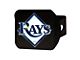 Hitch Cover with Tampa Bay Rays Logo; Black (Universal; Some Adaptation May Be Required)