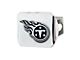 Hitch Cover with Tennessee Titans Logo; Chrome (Universal; Some Adaptation May Be Required)