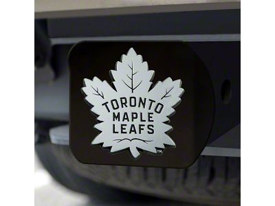 Hitch Cover with Toronto Maple Leafs Logo; Black (Universal; Some Adaptation May Be Required)