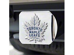 Hitch Cover with Toronto Maple Leafs Logo; Chrome (Universal; Some Adaptation May Be Required)