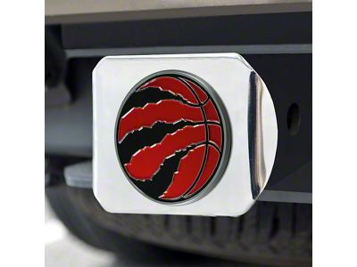 Hitch Cover with Toronto Raptors Logo; Chrome (Universal; Some Adaptation May Be Required)