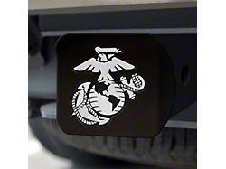 Hitch Cover with U.S. Marines Logo; Black (Universal; Some Adaptation May Be Required)