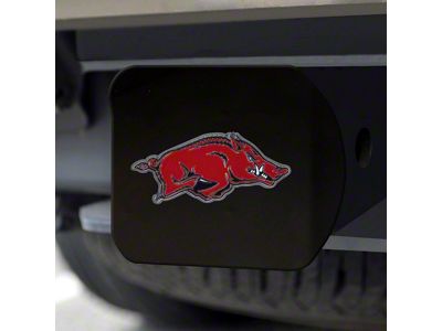 Hitch Cover with University of Arkansas Logo; Cardinal (Universal; Some Adaptation May Be Required)