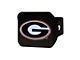 Hitch Cover with University of Georgia Logo; Black (Universal; Some Adaptation May Be Required)