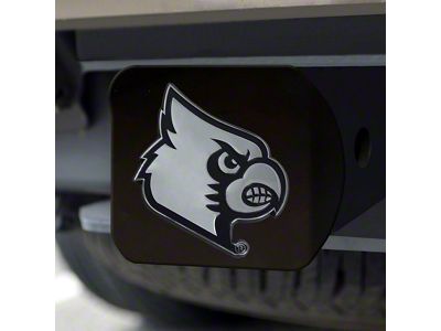 Hitch Cover with University of Louisville Logo; Red (Universal; Some Adaptation May Be Required)