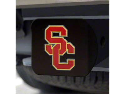 Hitch Cover with University of Southern California Logo; Cardinal (Universal; Some Adaptation May Be Required)