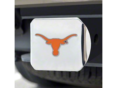 Hitch Cover with University of Texas Logo; Chrome (Universal; Some Adaptation May Be Required)