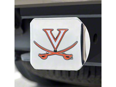 Hitch Cover with University of Virginia Logo; Chrome (Universal; Some Adaptation May Be Required)