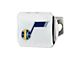Hitch Cover with Utah Jazz Logo; Chrome (Universal; Some Adaptation May Be Required)