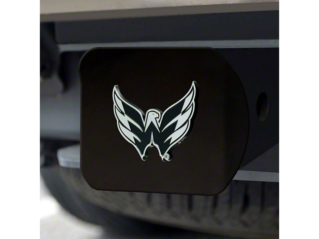 Hitch Cover with Washington Capitals Logo; Black (Universal; Some Adaptation May Be Required)