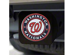 Hitch Cover with Washington Nationals Logo; Black (Universal; Some Adaptation May Be Required)