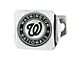 Hitch Cover with Washington Nationals Logo; Chrome (Universal; Some Adaptation May Be Required)