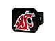 Hitch Cover with Washington State University Logo; Red (Universal; Some Adaptation May Be Required)