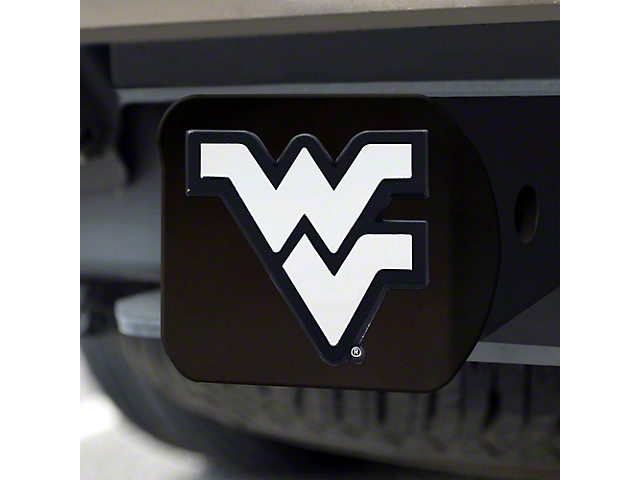 Hitch Cover with West Virginia University Logo; Navy (Universal; Some Adaptation May Be Required)