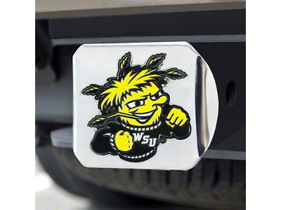 Hitch Cover with Wichita State University Logo; Chrome (Universal; Some Adaptation May Be Required)