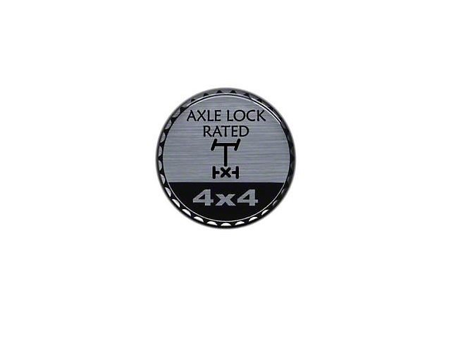 Axle Lock Rated Badge (Universal; Some Adaptation May Be Required)