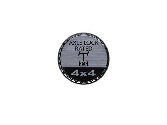 Axle Lock Rated Badge (Universal; Some Adaptation May Be Required)