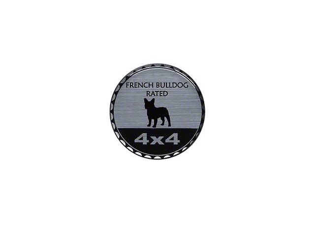 French Bulldog Rated Badge (Universal; Some Adaptation May Be Required)