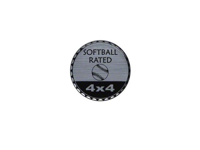 Softball Rated Badge (Universal; Some Adaptation May Be Required)