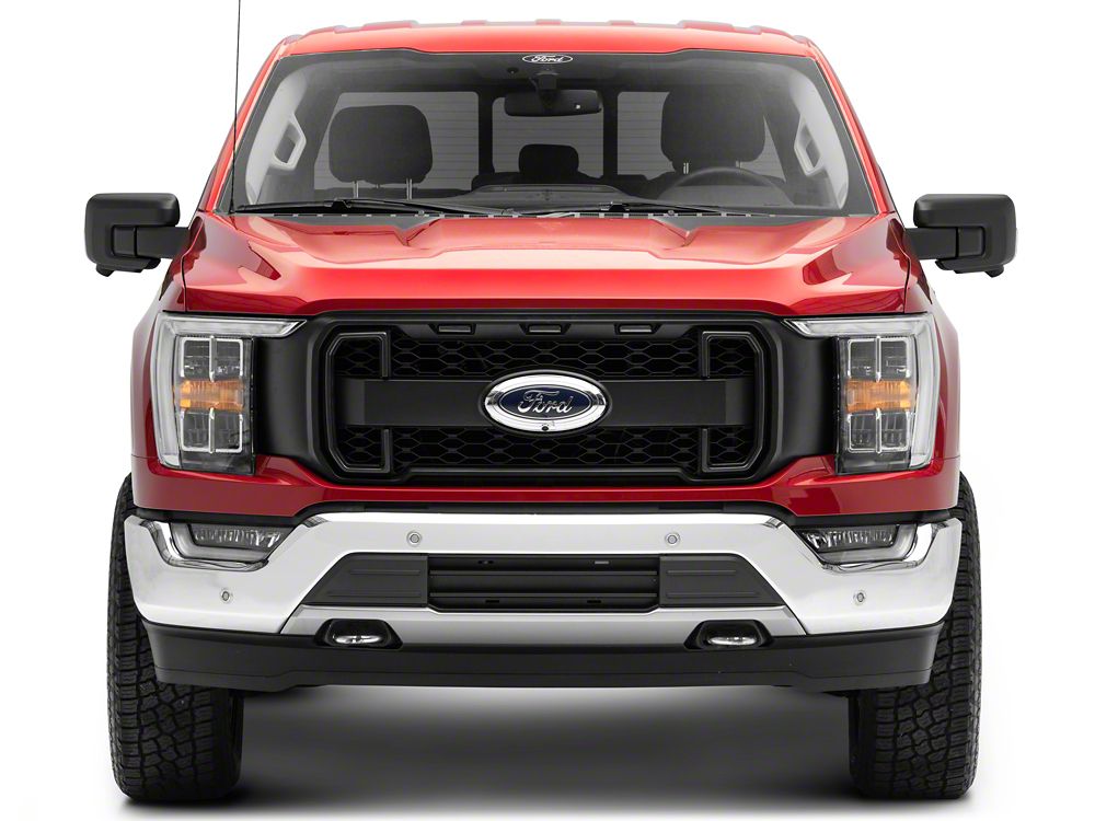 2021 F150 Front Grille POWECHOX Gloss Black Front Grille For Ford F150 ...