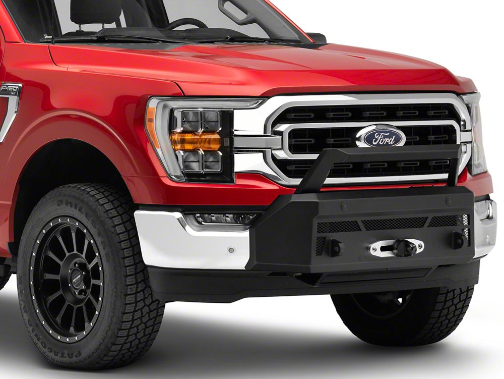 Barricade HD Stubby Front Bumper with Winch Mount (2123 F150